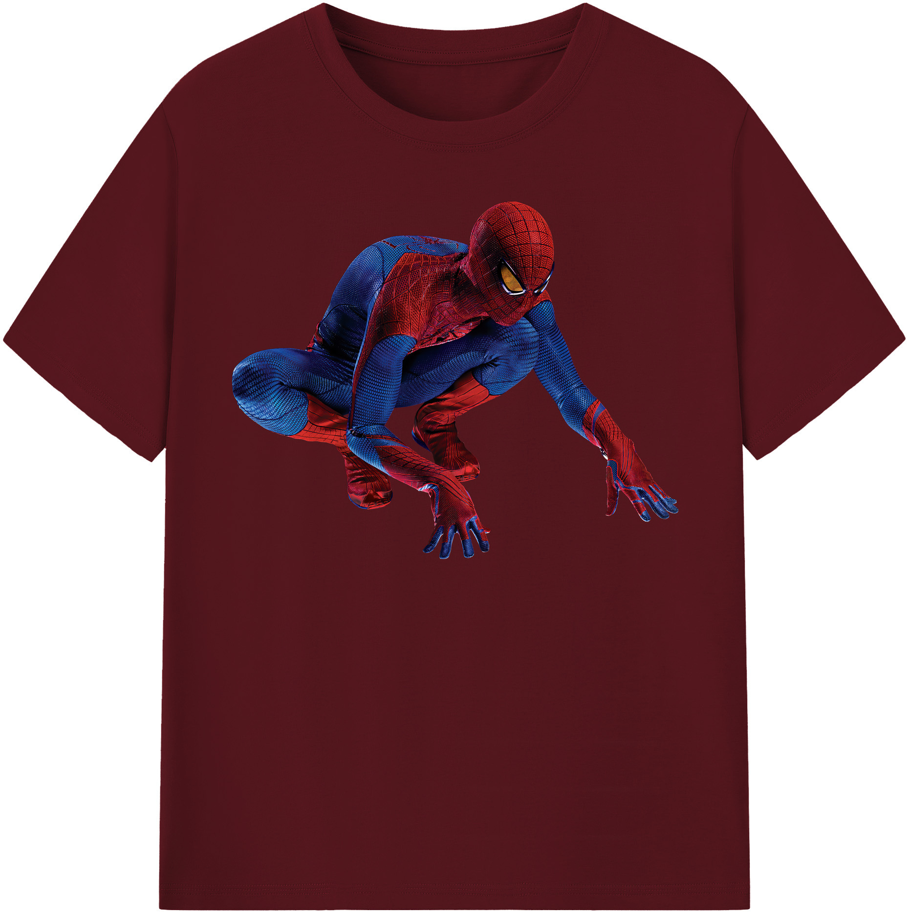 （画像用） Spider Man スパイダーマン 綿100％半袖Tシャツ（フロントプリント）